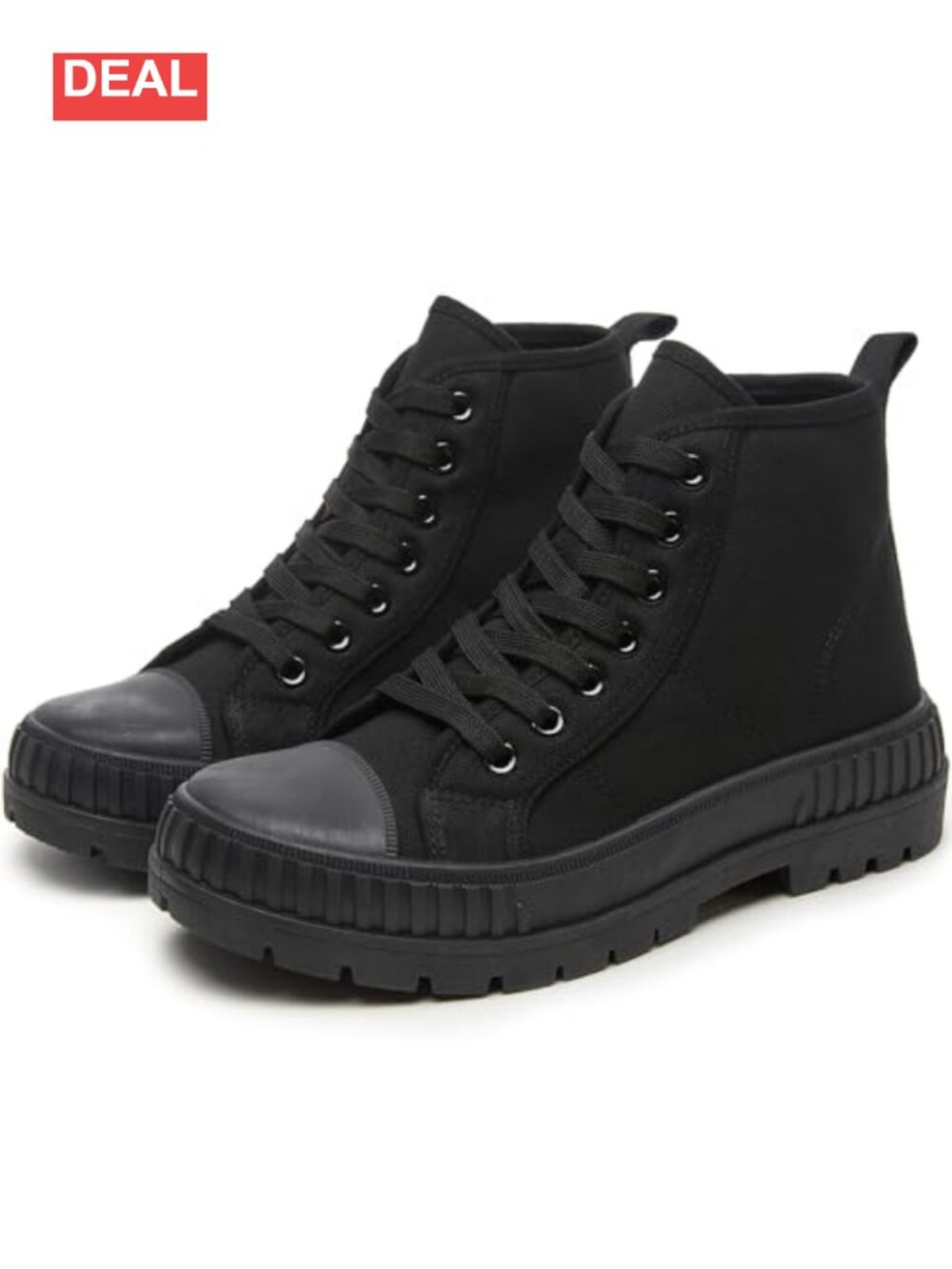 High Top Platform Canvas Sneakers Lace-Up Casual Tennis Shoes